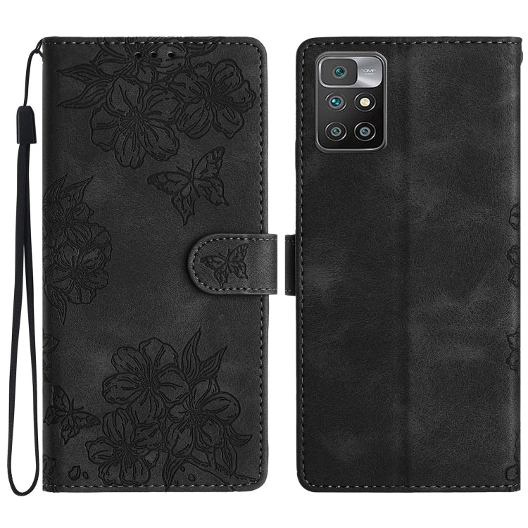 Cherry Blossom Butterfly Skin Feel Embossed PU Phone Case, For Xiaomi Redmi 13C 4G Global, For Xiaomi Redmi 12, For Xiaomi Redmi Note 12S, For Xiaomi Redmi Note 12 Global, For Xiaomi Redmi Note 12 Pro Global, For Xiaomi Redmi A1                        ...