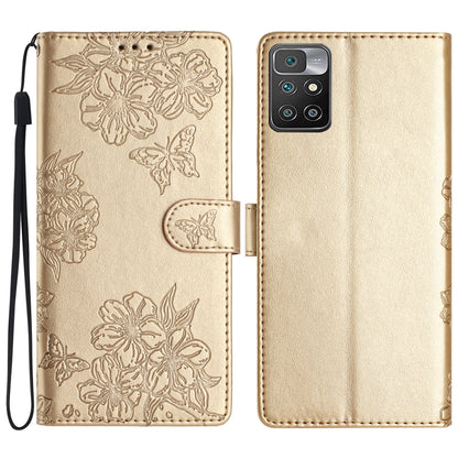 Cherry Blossom Butterfly Skin Feel Embossed PU Phone Case, For Xiaomi Redmi 13C 4G Global, For Xiaomi Redmi 12, For Xiaomi Redmi Note 12S, For Xiaomi Redmi Note 12 Global, For Xiaomi Redmi Note 12 Pro Global, For Xiaomi Redmi A1                        ...