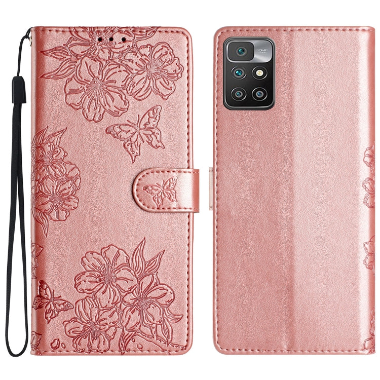 Cherry Blossom Butterfly Skin Feel Embossed PU Phone Case, For Xiaomi Redmi 13C 4G Global, For Xiaomi Redmi 12, For Xiaomi Redmi Note 12S, For Xiaomi Redmi Note 12 Global, For Xiaomi Redmi Note 12 Pro Global, For Xiaomi Redmi A1                        ...