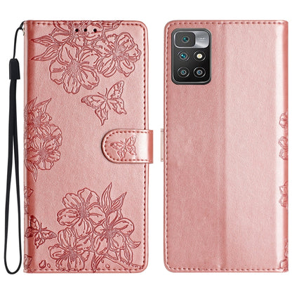 Cherry Blossom Butterfly Skin Feel Embossed PU Phone Case, For Xiaomi Redmi 13C 4G Global, For Xiaomi Redmi 12, For Xiaomi Redmi Note 12S, For Xiaomi Redmi Note 12 Global, For Xiaomi Redmi Note 12 Pro Global, For Xiaomi Redmi A1                        ...