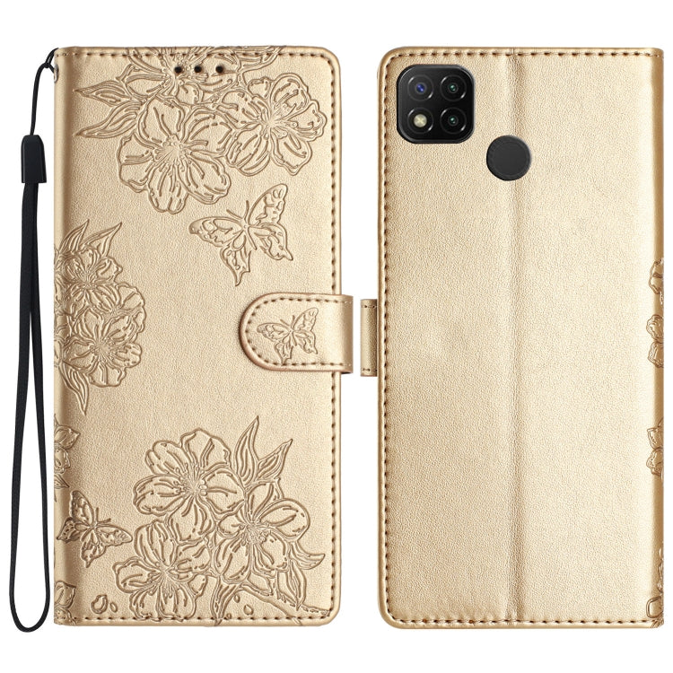 Cherry Blossom Butterfly Skin Feel Embossed PU Phone Case, For Xiaomi Redmi 13C 4G Global, For Xiaomi Redmi 12, For Xiaomi Redmi Note 12S, For Xiaomi Redmi Note 12 Global, For Xiaomi Redmi Note 12 Pro Global, For Xiaomi Redmi A1                        ...