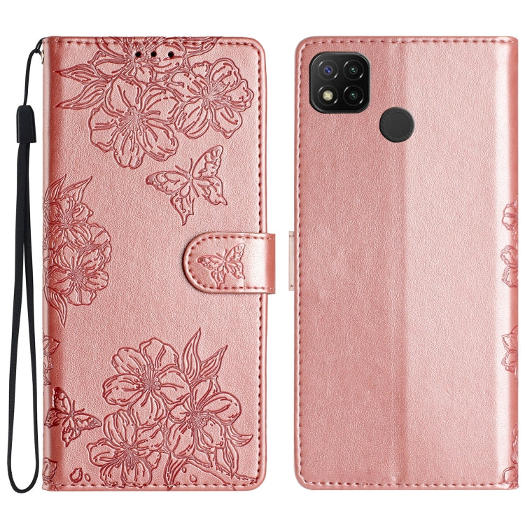 Cherry Blossom Butterfly Skin Feel Embossed PU Phone Case, For Xiaomi Redmi 13C 4G Global, For Xiaomi Redmi 12, For Xiaomi Redmi Note 12S, For Xiaomi Redmi Note 12 Global, For Xiaomi Redmi Note 12 Pro Global, For Xiaomi Redmi A1                        ...