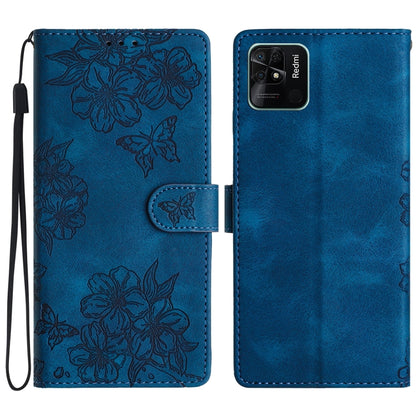 Cherry Blossom Butterfly Skin Feel Embossed PU Phone Case, For Xiaomi Redmi 13C 4G Global, For Xiaomi Redmi 12, For Xiaomi Redmi Note 12S, For Xiaomi Redmi Note 12 Global, For Xiaomi Redmi Note 12 Pro Global, For Xiaomi Redmi A1                        ...
