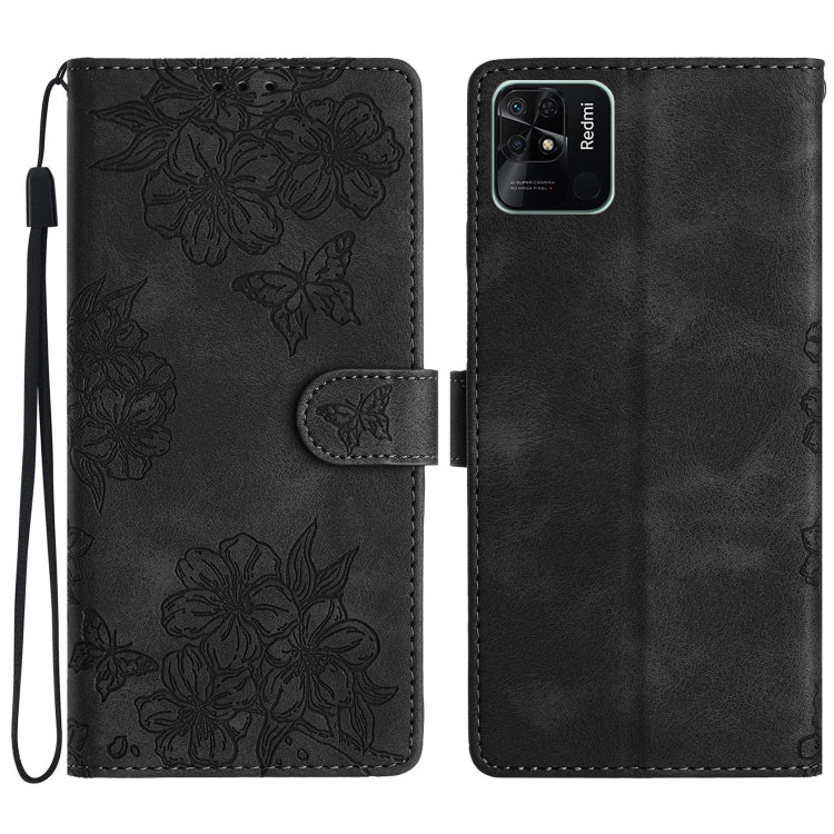 Cherry Blossom Butterfly Skin Feel Embossed PU Phone Case, For Xiaomi Redmi 13C 4G Global, For Xiaomi Redmi 12, For Xiaomi Redmi Note 12S, For Xiaomi Redmi Note 12 Global, For Xiaomi Redmi Note 12 Pro Global, For Xiaomi Redmi A1                        ...