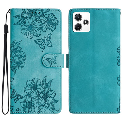 Cherry Blossom Butterfly Skin Feel Embossed PU Phone Case, For Xiaomi Redmi 13C 4G Global, For Xiaomi Redmi 12, For Xiaomi Redmi Note 12S, For Xiaomi Redmi Note 12 Global, For Xiaomi Redmi Note 12 Pro Global, For Xiaomi Redmi A1                        ...
