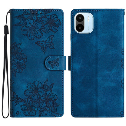 Cherry Blossom Butterfly Skin Feel Embossed PU Phone Case, For Xiaomi Redmi 13C 4G Global, For Xiaomi Redmi 12, For Xiaomi Redmi Note 12S, For Xiaomi Redmi Note 12 Global, For Xiaomi Redmi Note 12 Pro Global, For Xiaomi Redmi A1                        ...
