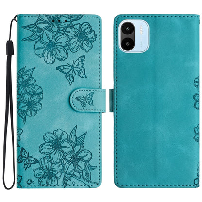 Cherry Blossom Butterfly Skin Feel Embossed PU Phone Case, For Xiaomi Redmi 13C 4G Global, For Xiaomi Redmi 12, For Xiaomi Redmi Note 12S, For Xiaomi Redmi Note 12 Global, For Xiaomi Redmi Note 12 Pro Global, For Xiaomi Redmi A1                        ...