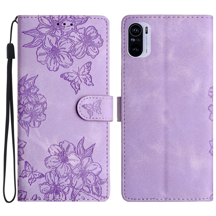 Cherry Blossom Butterfly Skin Feel Embossed PU Phone Case, For Xiaomi Redmi 10, For Xiaomi Redmi Note 10 5G, For Xiaomi Redmi Note 10S, For Xiaomi Redmi Note 10 Pro Max, For Xiaomi Redmi Note 10 Pro, For Xiaomi Redmi Note 10 4G                         ...