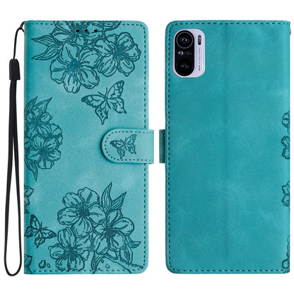 Cherry Blossom Butterfly Skin Feel Embossed PU Phone Case, For Xiaomi Redmi 10, For Xiaomi Redmi Note 10 5G, For Xiaomi Redmi Note 10S, For Xiaomi Redmi Note 10 Pro Max, For Xiaomi Redmi Note 10 Pro, For Xiaomi Redmi Note 10 4G                         ...