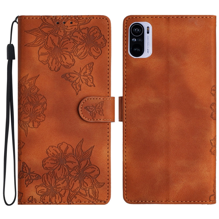 Cherry Blossom Butterfly Skin Feel Embossed PU Phone Case, For Xiaomi Redmi 10, For Xiaomi Redmi Note 10 5G, For Xiaomi Redmi Note 10S, For Xiaomi Redmi Note 10 Pro Max, For Xiaomi Redmi Note 10 Pro, For Xiaomi Redmi Note 10 4G                         ...