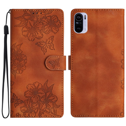 Cherry Blossom Butterfly Skin Feel Embossed PU Phone Case, For Xiaomi Redmi 10, For Xiaomi Redmi Note 10 5G, For Xiaomi Redmi Note 10S, For Xiaomi Redmi Note 10 Pro Max, For Xiaomi Redmi Note 10 Pro, For Xiaomi Redmi Note 10 4G                         ...