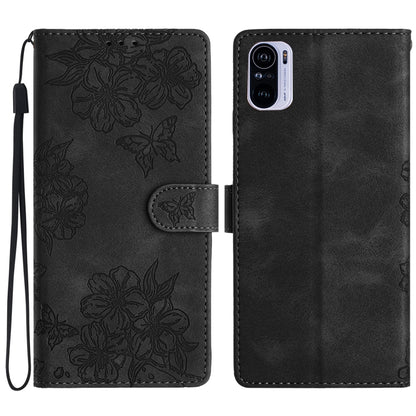 Cherry Blossom Butterfly Skin Feel Embossed PU Phone Case, For Xiaomi Redmi 10, For Xiaomi Redmi Note 10 5G, For Xiaomi Redmi Note 10S, For Xiaomi Redmi Note 10 Pro Max, For Xiaomi Redmi Note 10 Pro, For Xiaomi Redmi Note 10 4G                         ...