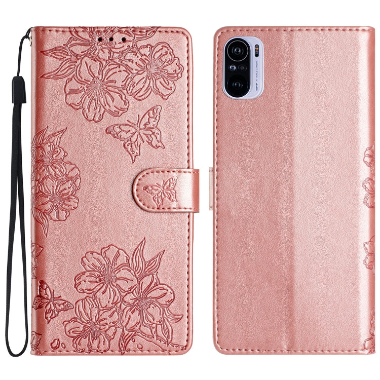 Cherry Blossom Butterfly Skin Feel Embossed PU Phone Case, For Xiaomi Redmi 10, For Xiaomi Redmi Note 10 5G, For Xiaomi Redmi Note 10S, For Xiaomi Redmi Note 10 Pro Max, For Xiaomi Redmi Note 10 Pro, For Xiaomi Redmi Note 10 4G                         ...