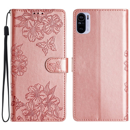 Cherry Blossom Butterfly Skin Feel Embossed PU Phone Case, For Xiaomi Redmi 10, For Xiaomi Redmi Note 10 5G, For Xiaomi Redmi Note 10S, For Xiaomi Redmi Note 10 Pro Max, For Xiaomi Redmi Note 10 Pro, For Xiaomi Redmi Note 10 4G                         ...