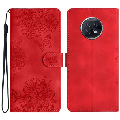 Cherry Blossom Butterfly Skin Feel Embossed PU Phone Case, For Xiaomi Redmi 10, For Xiaomi Redmi Note 10 5G, For Xiaomi Redmi Note 10S, For Xiaomi Redmi Note 10 Pro Max, For Xiaomi Redmi Note 10 Pro, For Xiaomi Redmi Note 10 4G                         ...