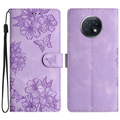 Cherry Blossom Butterfly Skin Feel Embossed PU Phone Case, For Xiaomi Redmi 10, For Xiaomi Redmi Note 10 5G, For Xiaomi Redmi Note 10S, For Xiaomi Redmi Note 10 Pro Max, For Xiaomi Redmi Note 10 Pro, For Xiaomi Redmi Note 10 4G                         ...