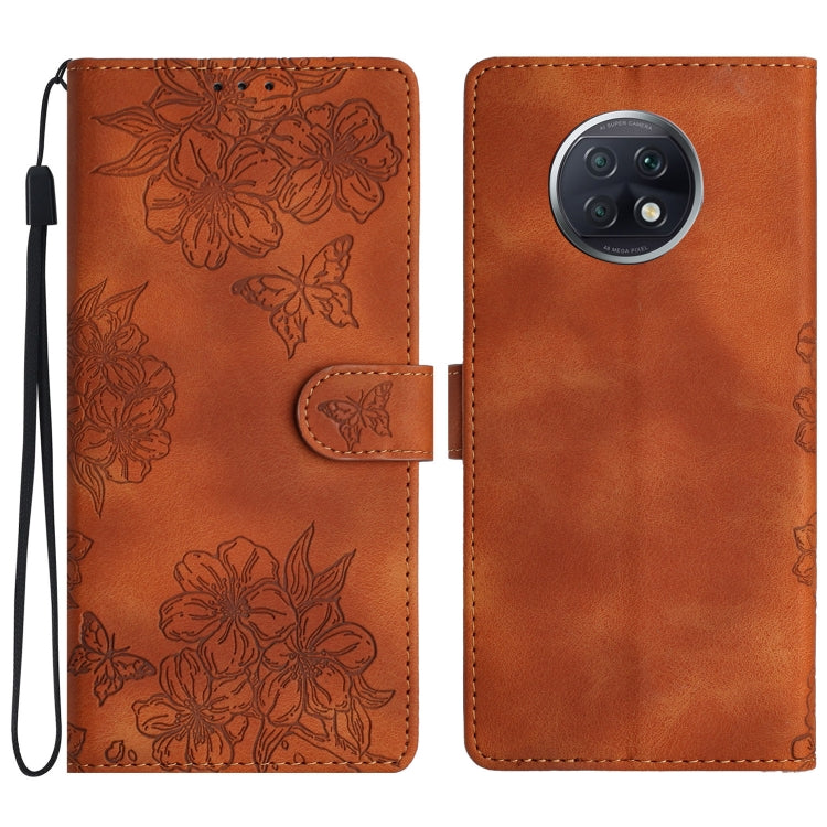 Cherry Blossom Butterfly Skin Feel Embossed PU Phone Case, For Xiaomi Redmi 10, For Xiaomi Redmi Note 10 5G, For Xiaomi Redmi Note 10S, For Xiaomi Redmi Note 10 Pro Max, For Xiaomi Redmi Note 10 Pro, For Xiaomi Redmi Note 10 4G                         ...