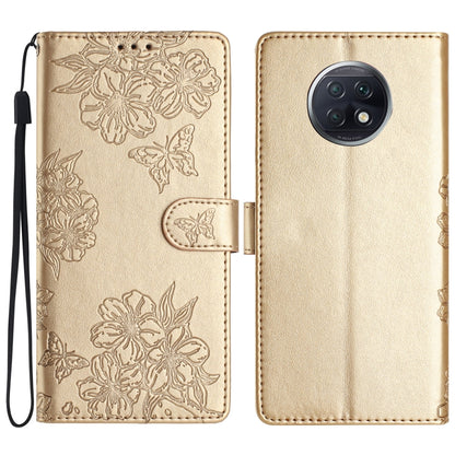 Cherry Blossom Butterfly Skin Feel Embossed PU Phone Case, For Xiaomi Redmi 10, For Xiaomi Redmi Note 10 5G, For Xiaomi Redmi Note 10S, For Xiaomi Redmi Note 10 Pro Max, For Xiaomi Redmi Note 10 Pro, For Xiaomi Redmi Note 10 4G                         ...