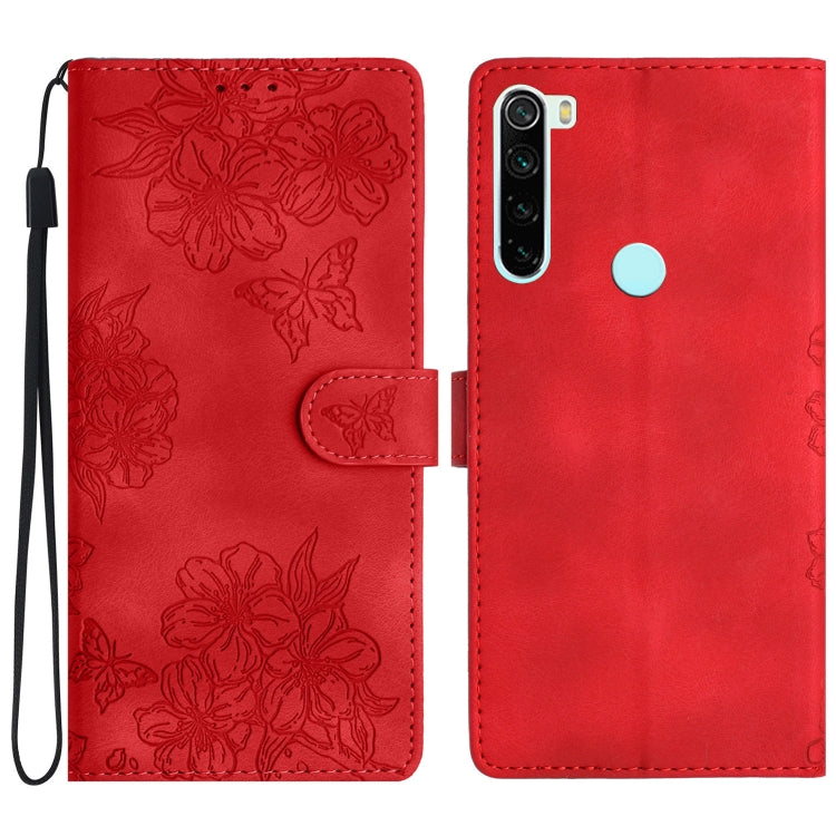 Cherry Blossom Butterfly Skin Feel Embossed PU Phone Case, For Xiaomi Redmi 10, For Xiaomi Redmi Note 10 5G, For Xiaomi Redmi Note 10S, For Xiaomi Redmi Note 10 Pro Max, For Xiaomi Redmi Note 10 Pro, For Xiaomi Redmi Note 10 4G                         ...