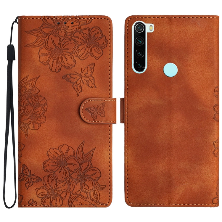 Cherry Blossom Butterfly Skin Feel Embossed PU Phone Case, For Xiaomi Redmi 10, For Xiaomi Redmi Note 10 5G, For Xiaomi Redmi Note 10S, For Xiaomi Redmi Note 10 Pro Max, For Xiaomi Redmi Note 10 Pro, For Xiaomi Redmi Note 10 4G                         ...