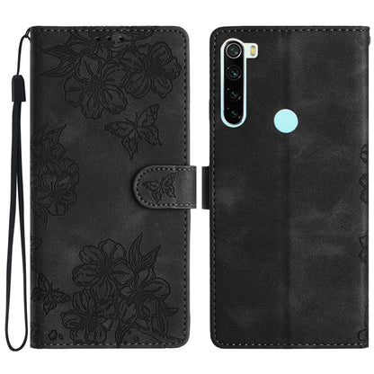 Cherry Blossom Butterfly Skin Feel Embossed PU Phone Case, For Xiaomi Redmi 10, For Xiaomi Redmi Note 10 5G, For Xiaomi Redmi Note 10S, For Xiaomi Redmi Note 10 Pro Max, For Xiaomi Redmi Note 10 Pro, For Xiaomi Redmi Note 10 4G                         ...