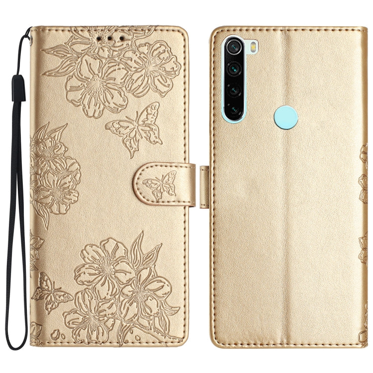 Cherry Blossom Butterfly Skin Feel Embossed PU Phone Case, For Xiaomi Redmi 10, For Xiaomi Redmi Note 10 5G, For Xiaomi Redmi Note 10S, For Xiaomi Redmi Note 10 Pro Max, For Xiaomi Redmi Note 10 Pro, For Xiaomi Redmi Note 10 4G                         ...