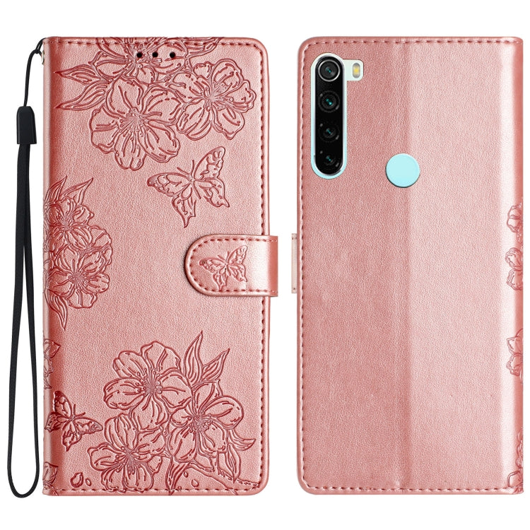 Cherry Blossom Butterfly Skin Feel Embossed PU Phone Case, For Xiaomi Redmi 10, For Xiaomi Redmi Note 10 5G, For Xiaomi Redmi Note 10S, For Xiaomi Redmi Note 10 Pro Max, For Xiaomi Redmi Note 10 Pro, For Xiaomi Redmi Note 10 4G                         ...