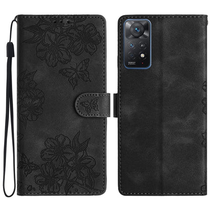 Cherry Blossom Butterfly Skin Feel Embossed PU Phone Case, For Xiaomi Redmi 13C 4G Global, For Xiaomi Redmi 12, For Xiaomi Redmi Note 12S, For Xiaomi Redmi Note 12 Global, For Xiaomi Redmi Note 12 Pro Global, For Xiaomi Redmi A1                        ...