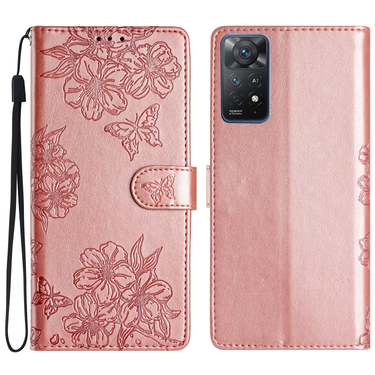 Cherry Blossom Butterfly Skin Feel Embossed PU Phone Case, For Xiaomi Redmi 13C 4G Global, For Xiaomi Redmi 12, For Xiaomi Redmi Note 12S, For Xiaomi Redmi Note 12 Global, For Xiaomi Redmi Note 12 Pro Global, For Xiaomi Redmi A1                        ...