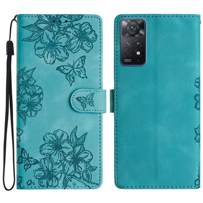 Cherry Blossom Butterfly Skin Feel Embossed PU Phone Case, For Xiaomi Redmi 13C 4G Global, For Xiaomi Redmi 12, For Xiaomi Redmi Note 12S, For Xiaomi Redmi Note 12 Global, For Xiaomi Redmi Note 12 Pro Global, For Xiaomi Redmi A1                        ...