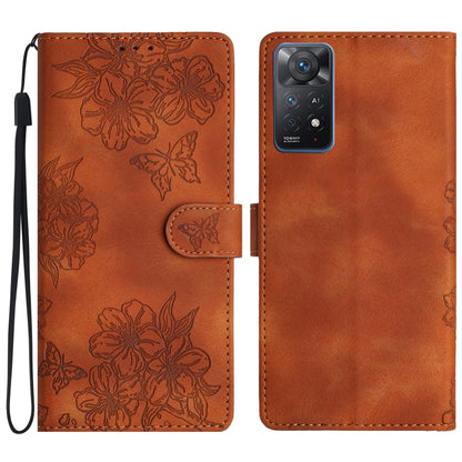 Cherry Blossom Butterfly Skin Feel Embossed PU Phone Case, For Xiaomi Redmi 13C 4G Global, For Xiaomi Redmi 12, For Xiaomi Redmi Note 12S, For Xiaomi Redmi Note 12 Global, For Xiaomi Redmi Note 12 Pro Global, For Xiaomi Redmi A1                        ...