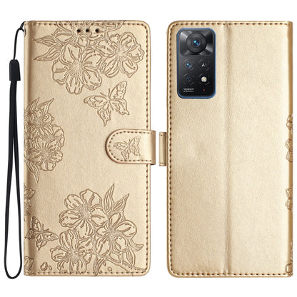 Cherry Blossom Butterfly Skin Feel Embossed PU Phone Case, For Xiaomi Redmi 13C 4G Global, For Xiaomi Redmi 12, For Xiaomi Redmi Note 12S, For Xiaomi Redmi Note 12 Global, For Xiaomi Redmi Note 12 Pro Global, For Xiaomi Redmi A1                        ...