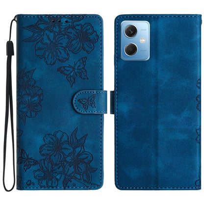 Cherry Blossom Butterfly Skin Feel Embossed PU Phone Case, For Xiaomi Redmi 13C 4G Global, For Xiaomi Redmi 12, For Xiaomi Redmi Note 12S, For Xiaomi Redmi Note 12 Global, For Xiaomi Redmi Note 12 Pro Global, For Xiaomi Redmi A1                        ...