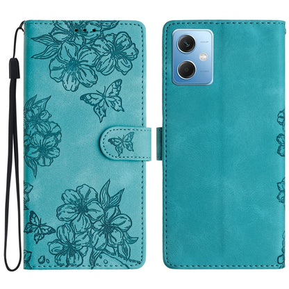 Cherry Blossom Butterfly Skin Feel Embossed PU Phone Case, For Xiaomi Redmi 13C 4G Global, For Xiaomi Redmi 12, For Xiaomi Redmi Note 12S, For Xiaomi Redmi Note 12 Global, For Xiaomi Redmi Note 12 Pro Global, For Xiaomi Redmi A1                        ...