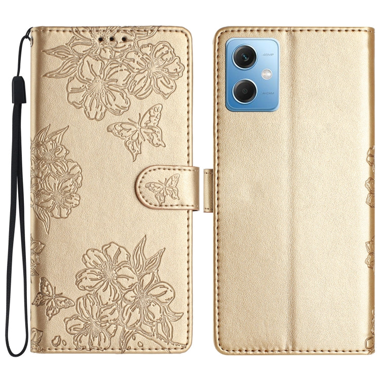 Cherry Blossom Butterfly Skin Feel Embossed PU Phone Case, For Xiaomi Redmi 13C 4G Global, For Xiaomi Redmi 12, For Xiaomi Redmi Note 12S, For Xiaomi Redmi Note 12 Global, For Xiaomi Redmi Note 12 Pro Global, For Xiaomi Redmi A1                        ...