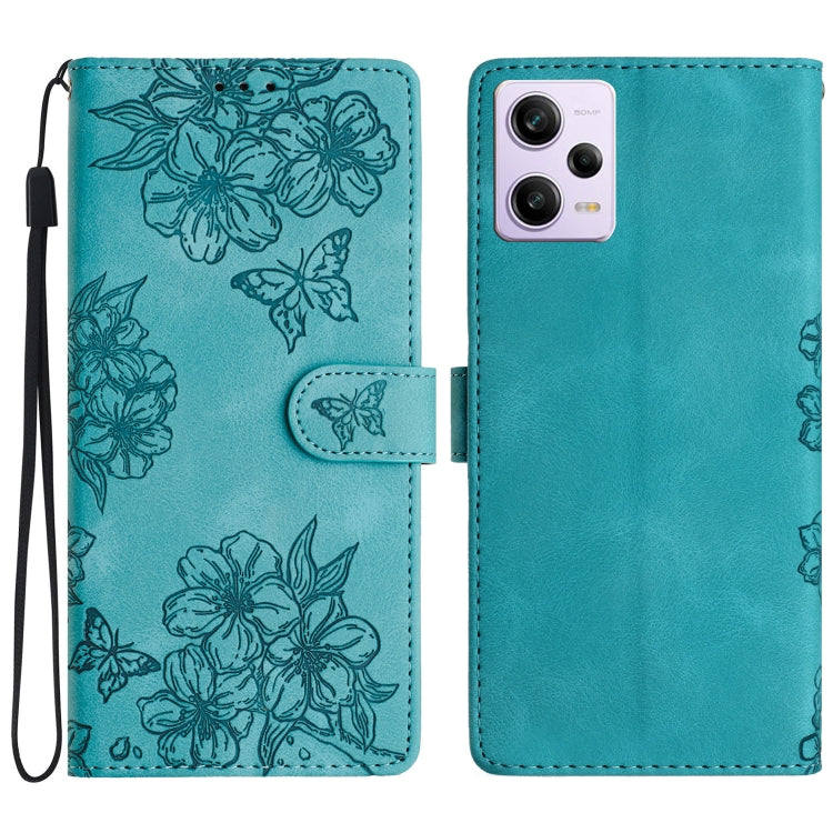 Cherry Blossom Butterfly Skin Feel Embossed PU Phone Case, For Xiaomi Redmi 13C 4G Global, For Xiaomi Redmi 12, For Xiaomi Redmi Note 12S, For Xiaomi Redmi Note 12 Global, For Xiaomi Redmi Note 12 Pro Global, For Xiaomi Redmi A1                        ...