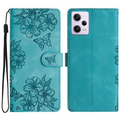 Cherry Blossom Butterfly Skin Feel Embossed PU Phone Case, For Xiaomi Redmi 13C 4G Global, For Xiaomi Redmi 12, For Xiaomi Redmi Note 12S, For Xiaomi Redmi Note 12 Global, For Xiaomi Redmi Note 12 Pro Global, For Xiaomi Redmi A1                        ...