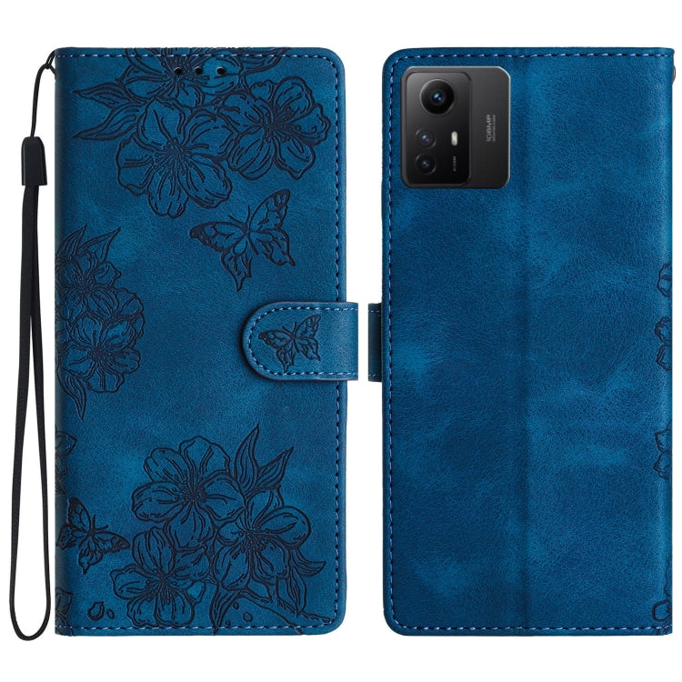 Cherry Blossom Butterfly Skin Feel Embossed PU Phone Case, For Xiaomi Redmi 13C 4G Global, For Xiaomi Redmi 12, For Xiaomi Redmi Note 12S, For Xiaomi Redmi Note 12 Global, For Xiaomi Redmi Note 12 Pro Global, For Xiaomi Redmi A1                        ...