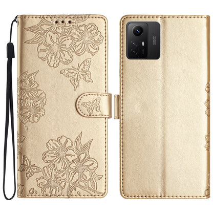 Cherry Blossom Butterfly Skin Feel Embossed PU Phone Case, For Xiaomi Redmi 13C 4G Global, For Xiaomi Redmi 12, For Xiaomi Redmi Note 12S, For Xiaomi Redmi Note 12 Global, For Xiaomi Redmi Note 12 Pro Global, For Xiaomi Redmi A1                        ...