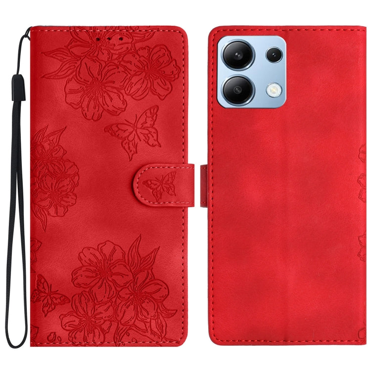 Cherry Blossom Butterfly Skin Feel Embossed PU Phone Case, For Redmi K90 Pro Max/Poco F8 Ultra, For Redmi K90/Poco F8 Pro, For Redmi 15C 5G/4G EU 173mm/Poco C85 5G, For Redmi 15 5G / 4G EU 171mm, For Redmi 15C 5G/4G Global 171mm/Poco C85 4G            ...