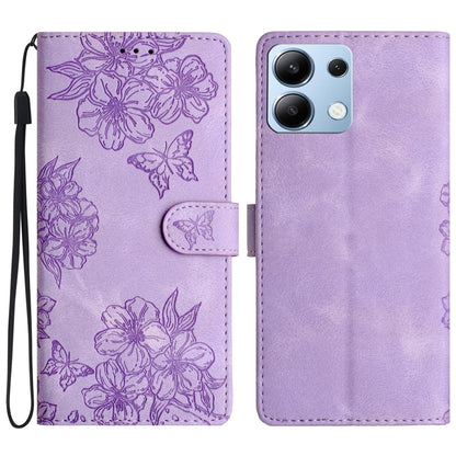 Cherry Blossom Butterfly Skin Feel Embossed PU Phone Case, For Redmi K90 Pro Max/Poco F8 Ultra, For Redmi K90/Poco F8 Pro, For Redmi 15C 5G/4G EU 173mm/Poco C85 5G, For Redmi 15 5G / 4G EU 171mm, For Redmi 15C 5G/4G Global 171mm/Poco C85 4G            ...