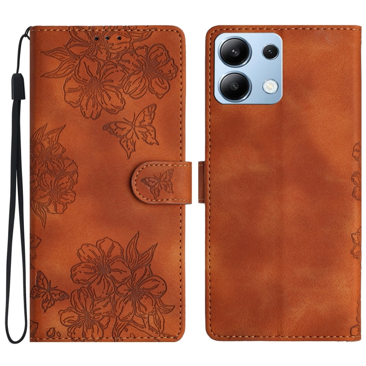 Cherry Blossom Butterfly Skin Feel Embossed PU Phone Case, For Redmi K90 Pro Max/Poco F8 Ultra, For Redmi K90/Poco F8 Pro, For Redmi 15C 5G/4G EU 173mm/Poco C85 5G, For Redmi 15 5G / 4G EU 171mm, For Redmi 15C 5G/4G Global 171mm/Poco C85 4G            ...