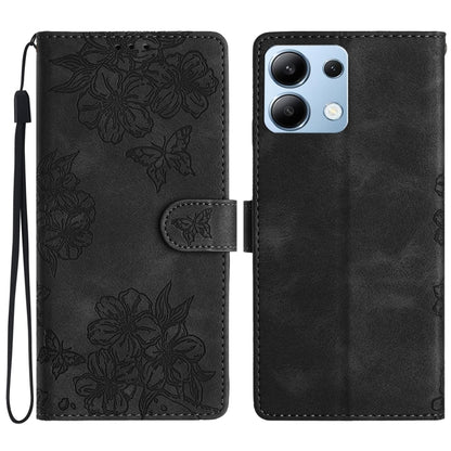 Cherry Blossom Butterfly Skin Feel Embossed PU Phone Case, For Redmi K90 Pro Max/Poco F8 Ultra, For Redmi K90/Poco F8 Pro, For Redmi 15C 5G/4G EU 173mm/Poco C85 5G, For Redmi 15 5G / 4G EU 171mm, For Redmi 15C 5G/4G Global 171mm/Poco C85 4G            ...