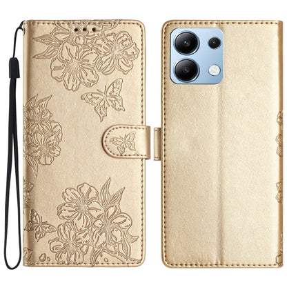 Cherry Blossom Butterfly Skin Feel Embossed PU Phone Case, For Redmi K90 Pro Max/Poco F8 Ultra, For Redmi K90/Poco F8 Pro, For Redmi 15C 5G/4G EU 173mm/Poco C85 5G, For Redmi 15 5G / 4G EU 171mm, For Redmi 15C 5G/4G Global 171mm/Poco C85 4G            ...