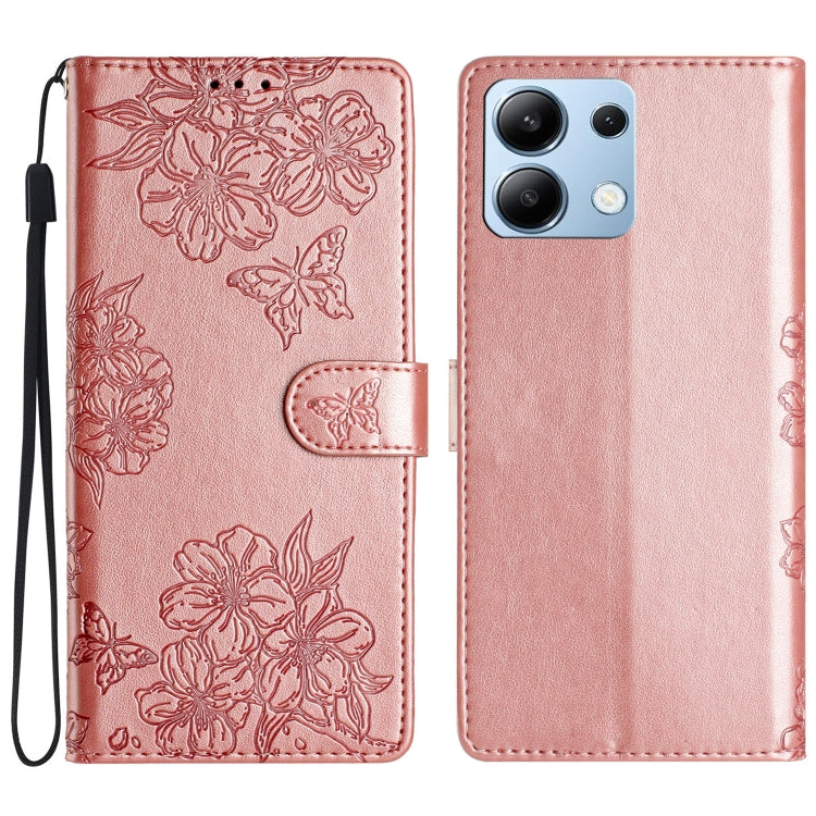 Cherry Blossom Butterfly Skin Feel Embossed PU Phone Case, For Redmi K90 Pro Max/Poco F8 Ultra, For Redmi K90/Poco F8 Pro, For Redmi 15C 5G/4G EU 173mm/Poco C85 5G, For Redmi 15 5G / 4G EU 171mm, For Redmi 15C 5G/4G Global 171mm/Poco C85 4G            ...