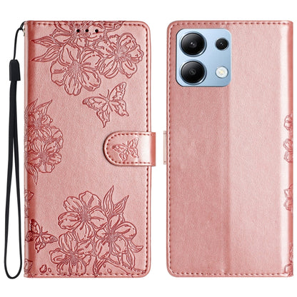 Cherry Blossom Butterfly Skin Feel Embossed PU Phone Case, For Redmi K90 Pro Max/Poco F8 Ultra, For Redmi K90/Poco F8 Pro, For Redmi 15C 5G/4G EU 173mm/Poco C85 5G, For Redmi 15 5G / 4G EU 171mm, For Redmi 15C 5G/4G Global 171mm/Poco C85 4G            ...