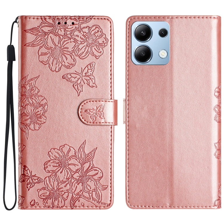 Cherry Blossom Butterfly Skin Feel Embossed PU Phone Case, For Redmi K90 Pro Max/Poco F8 Ultra, For Redmi K90/Poco F8 Pro, For Redmi 15C 5G/4G EU 173mm/Poco C85 5G, For Redmi 15 5G / 4G EU 171mm, For Redmi 15C 5G/4G Global 171mm/Poco C85 4G            ...