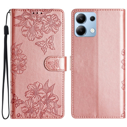 Cherry Blossom Butterfly Skin Feel Embossed PU Phone Case, For Redmi K90 Pro Max/Poco F8 Ultra, For Redmi K90/Poco F8 Pro, For Redmi 15C 5G/4G EU 173mm/Poco C85 5G, For Redmi 15 5G / 4G EU 171mm, For Redmi 15C 5G/4G Global 171mm/Poco C85 4G            ...