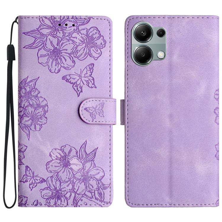 Cherry Blossom Butterfly Skin Feel Embossed PU Phone Case, For Redmi K90 Pro Max/Poco F8 Ultra, For Redmi K90/Poco F8 Pro, For Redmi 15C 5G/4G EU 173mm/Poco C85 5G, For Redmi 15 5G / 4G EU 171mm, For Redmi 15C 5G/4G Global 171mm/Poco C85 4G            ...