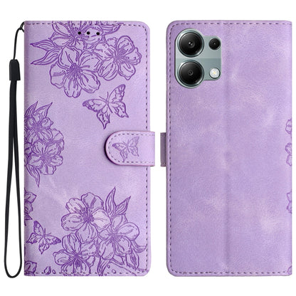 Cherry Blossom Butterfly Skin Feel Embossed PU Phone Case, For Redmi K90 Pro Max/Poco F8 Ultra, For Redmi K90/Poco F8 Pro, For Redmi 15C 5G/4G EU 173mm/Poco C85 5G, For Redmi 15 5G / 4G EU 171mm, For Redmi 15C 5G/4G Global 171mm/Poco C85 4G            ...